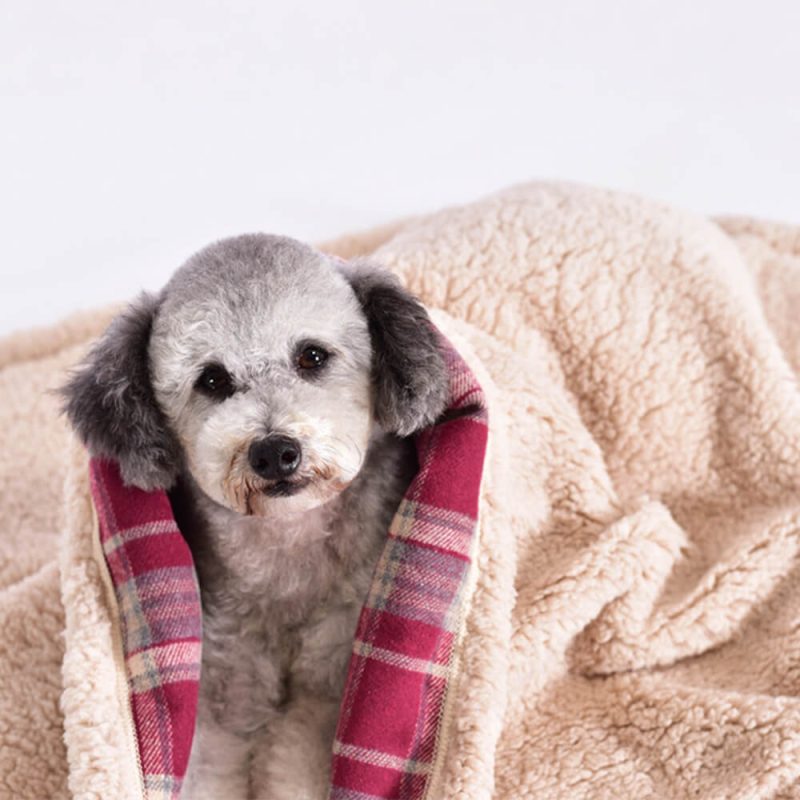 FunnyFuzzyWarmCozyPlaidSherpaFleeceThickenedBlanketforDogsandCats 1