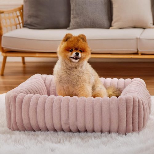 FunnyFuzzyWarmthCozyFour SidedOrthopedicSupportBolsteredDog CatBed 5