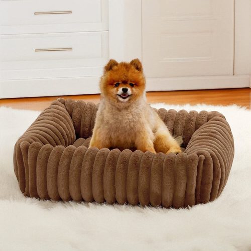 FunnyFuzzyWarmthCozyFour SidedOrthopedicSupportBolsteredDog CatBed 7