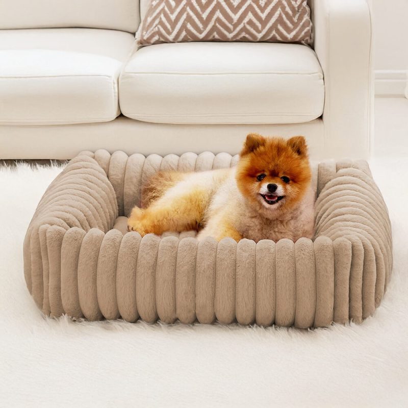 FunnyFuzzyWarmthCozyFour SidedOrthopedicSupportBolsteredDog CatBed 8