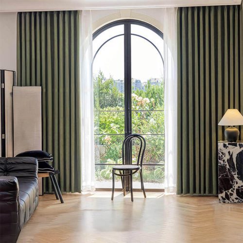 FunnyFuzzyWheatJacquardSoftThickenedChenilleSoundproofHighBlackoutCurtains 10