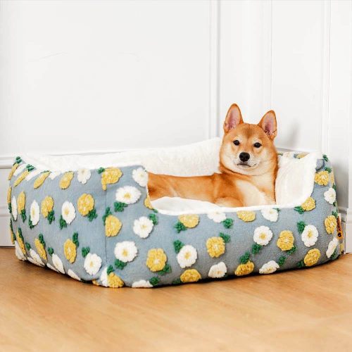 FunnyFuzzy 3Dfloralsquaredogbed3