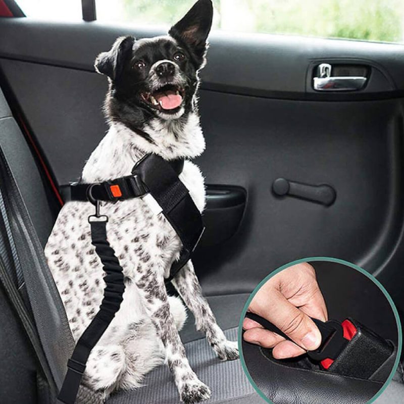 FunnyFuzzy BufferAdjustableDogCarSeatBelt11 1