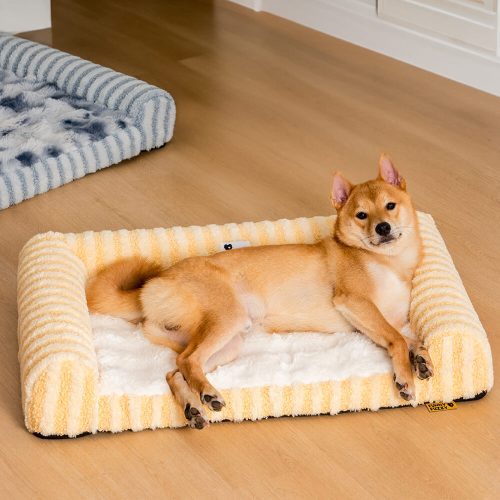 FunnyFuzzy DeluxeFluffyFullSupportAnxietyRelievingLargeDogBed2