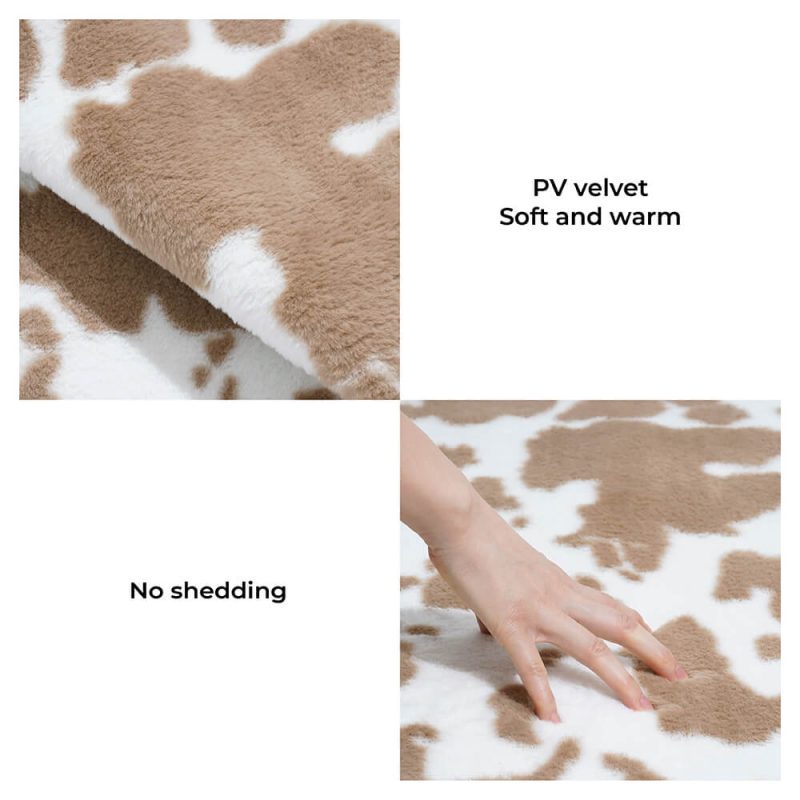 FunnyFuzzy FashionCowPatternPlushPetMat1