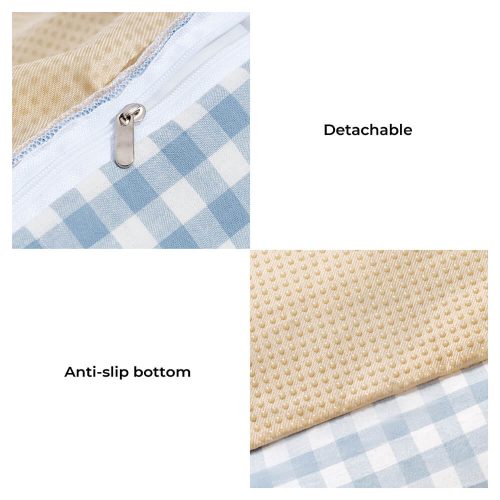 FunnyFuzzy FashionRufflePlaidDetachableWarmPetBed4