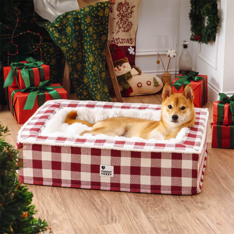 FunnyFuzzy FestiveClassicTartanCozyDogAnti