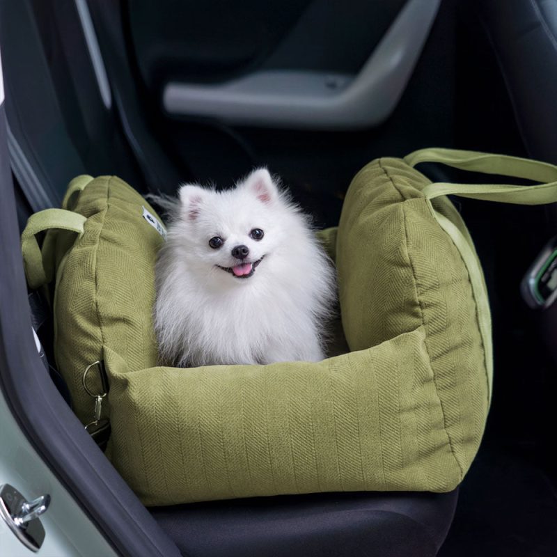 FunnyFuzzy HerringboneTravelBolsterSafetyPuppyDogCarSeatBed14