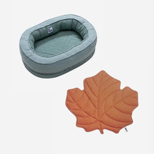 FunnyFuzzy LeafShapeDogBlanketWithDonutDogBed5