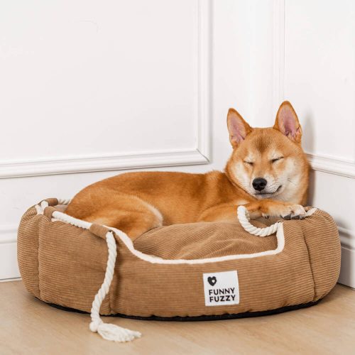 FunnyFuzzy PlayfulPullRopePetBedAdjustableChew ResistantDog CatBed3