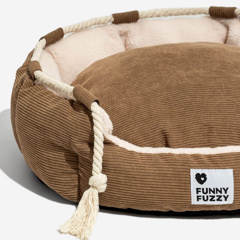 FunnyFuzzy PlayfulPullRopePetBedAdjustableChew ResistantDog CatBed5