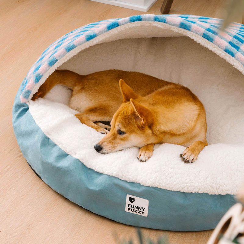 FunnyFuzzy RoundCanopyDreamDogBedPetNestBed9