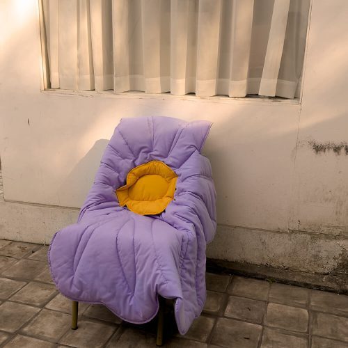 FunnyFuzzy SuperLargeFlowerShapeHumanMatDogBlanket6