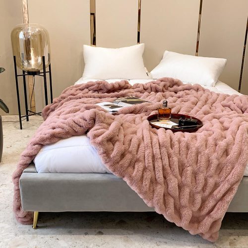 FunnyFuzzy SuperSoftFauxFurVelvetPetThrowBlanket5