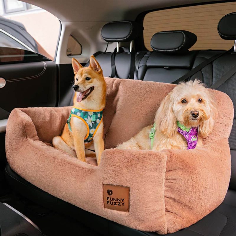 FunnyFuzzy TravelBolsterSafetyMediumLargeDogCarBackSeatBed