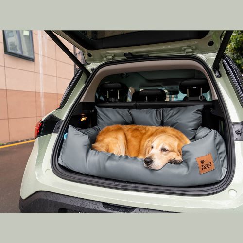 FunnyFuzzy TravelBolsterSafetyWaterproofMediumLargeDogCarBackSeatBed16