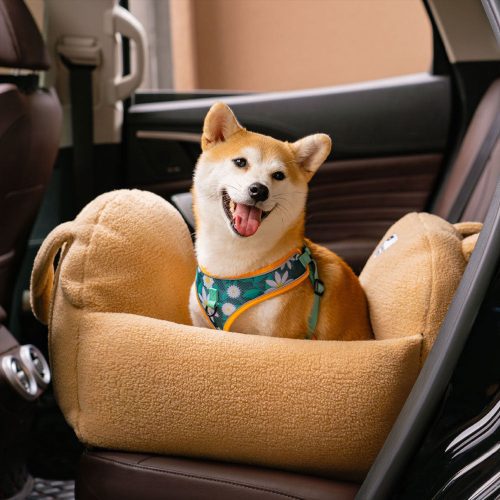 FunnyFuzzy TravelProtectorComfortableThickLambswoolDogCarSeatBed1