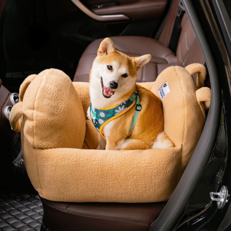 FunnyFuzzy TravelProtectorComfortableThickLambswoolDogCarSeatBed2