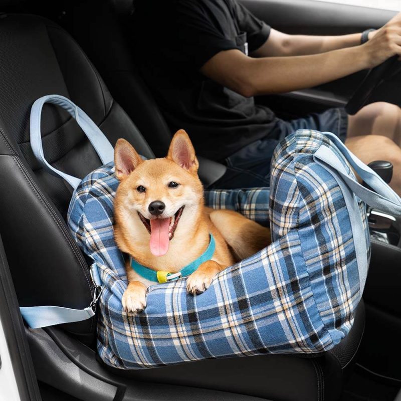 FunnyFuzzy VintagePlaidTravelSafetyDogCarSeatBed2 90959521 fe27 4457 b459 544cadfa1081