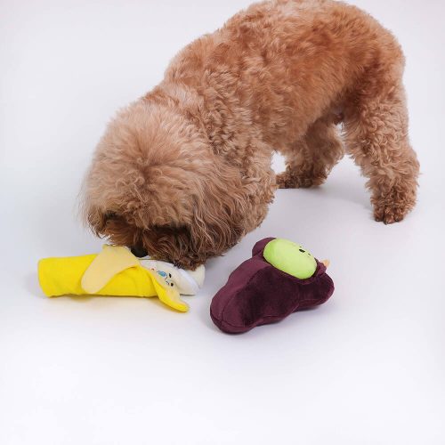 Funnyfuzzy PlushSqueakyDogToyFruit2 1c0a42d6 c5ad 4358 a073 1e25796efd23