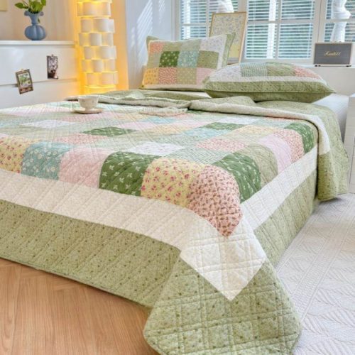 GardenChicLuxuryReversible3PieceQuilt ShamsSet 2