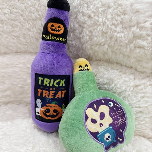 HalloweenFunMedicineBottleToyDogTeethingPlushToy 5