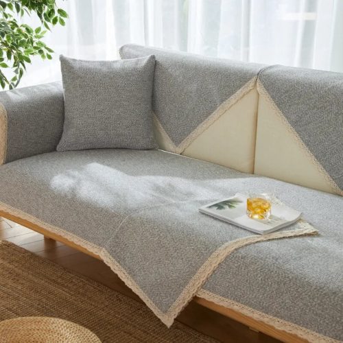 Hand wovenCottonLinenNon slipCouchCoverforAllSeasons 11