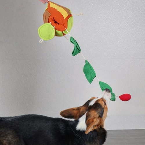 InteractivePuzzleSqueakyToyLeafBallDogTreatDispenserToy 3