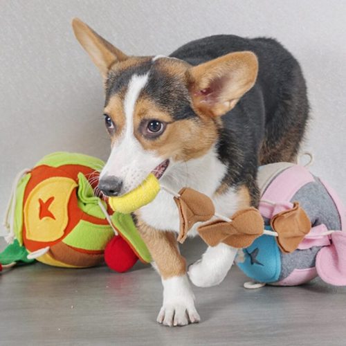 InteractivePuzzleSqueakyToyLeafBallDogTreatDispenserToy 5