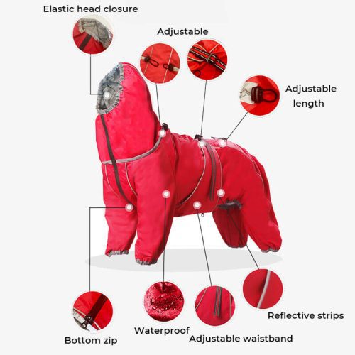 LargeDogOutdoorJacketWaterproofAdjustableDog 5