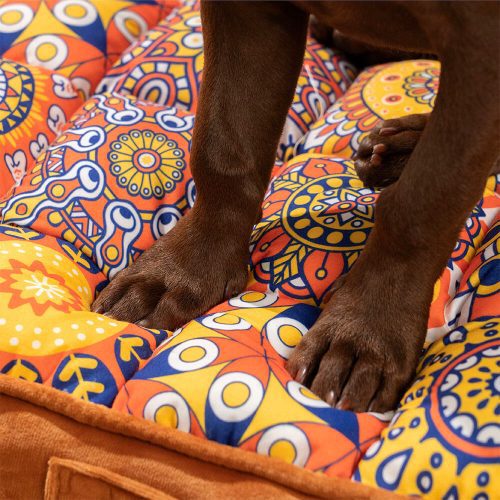 MoroccanFullSupportThickenedComfortableOrthopedicPillowDogBed 7