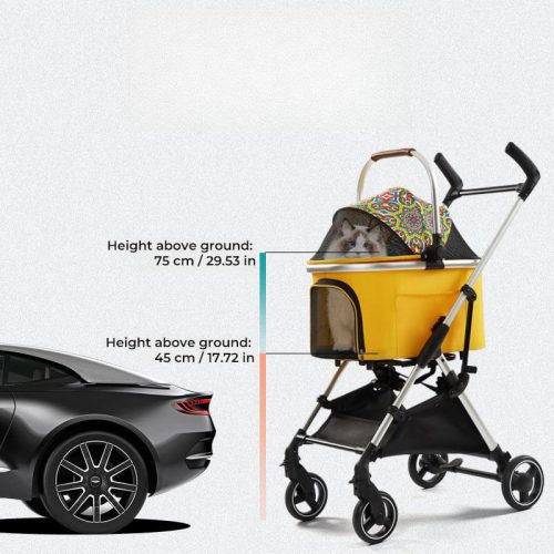 Multifunctional2 in 1AluminumAlloyPetStroller Ultra Light DetachableforPuppies 5