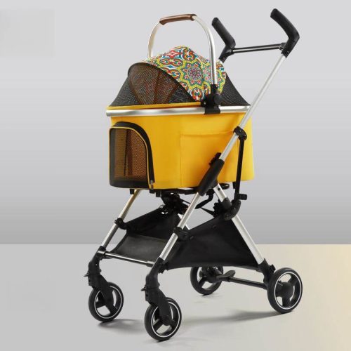 Multifunctional2 in 1AluminumAlloyPetStroller Ultra Light DetachableforPuppies 6