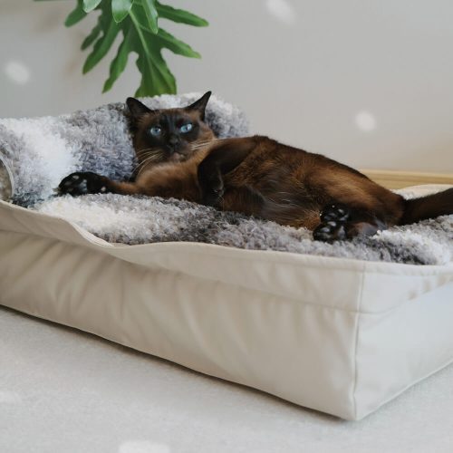 MultifunctionalFauxLambswool LeatherPetNestDogBed7