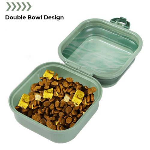 OutdoorPortableDouble layerFoldingPetBowl 3