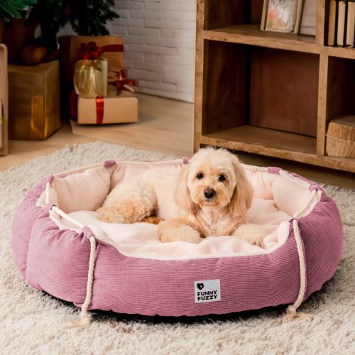 PlayfulPullRopePetBedAdjustableChew ResistantDog CatBed