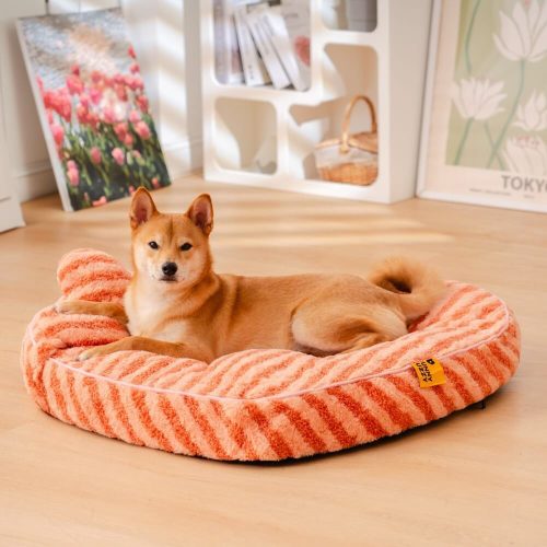 PlushHeartFluffyCalmingwithPillowDog CatBed 4