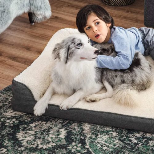 PlushPetSofaBedMemoryFoamOrthopaedicDogBed 2