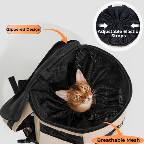 PortableOutdoorPetTravelBagWaterproofCatBackpack 7