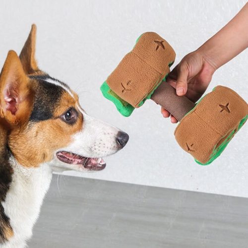 PuzzleFoodDispenserInteractiveDogDumbbellTreatToy 5