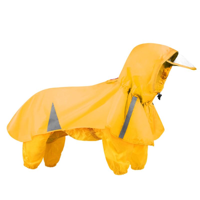 ReflectiveWindproofAndWaterproofHoodedDogCapeRaincoat 10