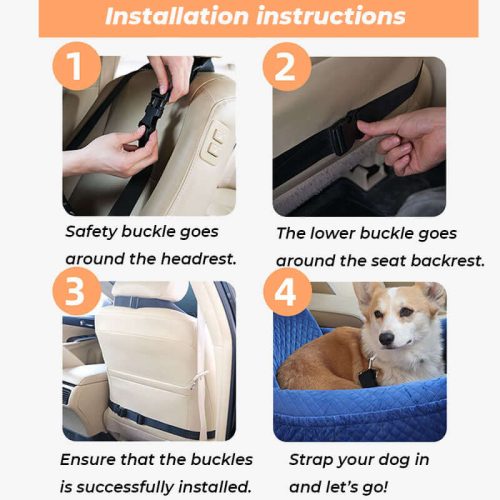 RemovableSafetyPetTripBedDogCarSeatB 3