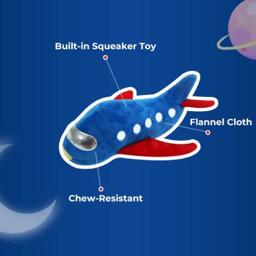 RocketPlaneToyPlayfulSqueakyToyDogChewToy 2