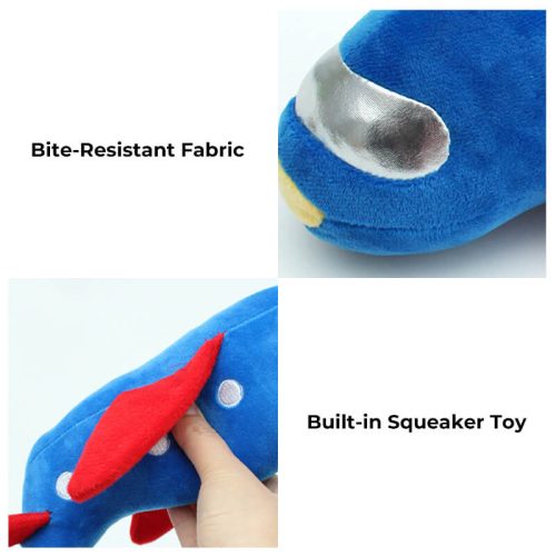 RocketPlaneToyPlayfulSqueakyToyDogChewToy 3