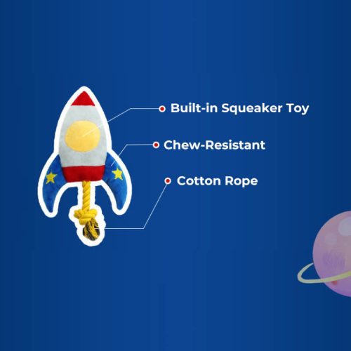 RocketPlaneToyPlayfulSqueakyToyDogChewToy 5