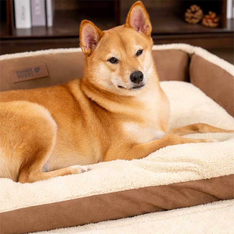 StylishExpandableErgonomicCalmingDogBed TranquilPaws 17