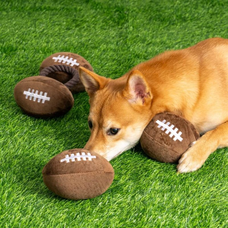 SuperBowlPlushRugbyFootballSoundToyDogInteractiveToy 7