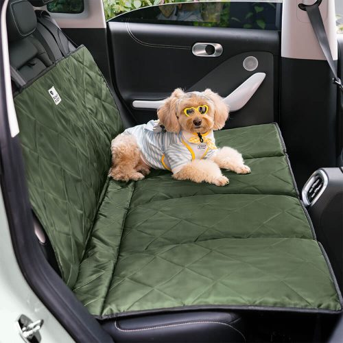 TravelPortable WaterproofFoldingDogCarBackSeatBed 2