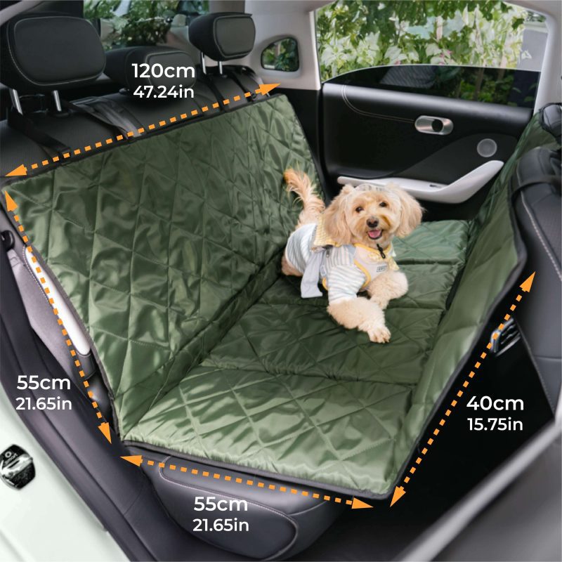 TravelPortable WaterproofFoldingDogCarBackSeatBed7