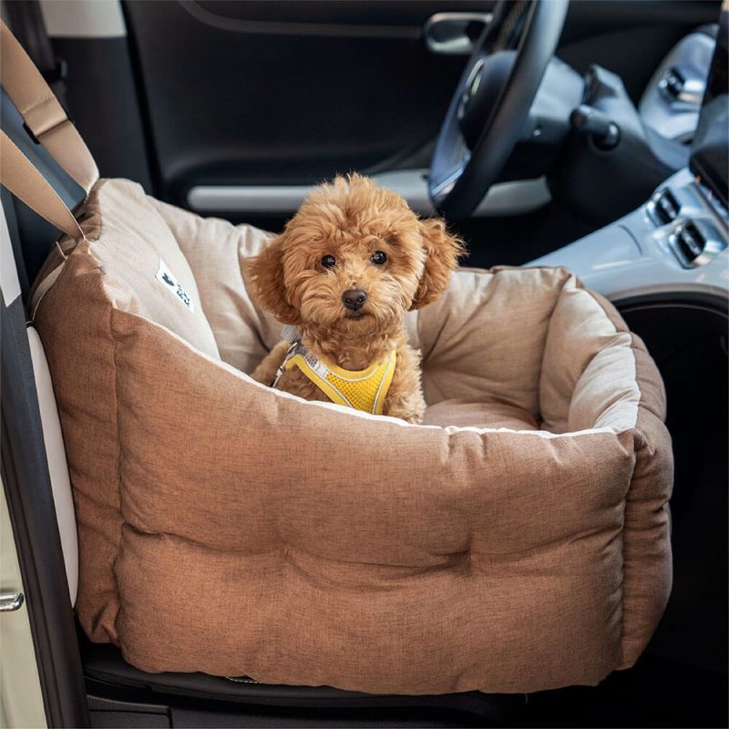 TravelProtectionBoosterWaterproofElevated ThickenedDogCarSeatBed 8